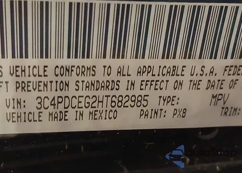 2017 Dodge Journey Gt z USA, uszkodzony, nr VIN 3C4PDCEG2HT682985